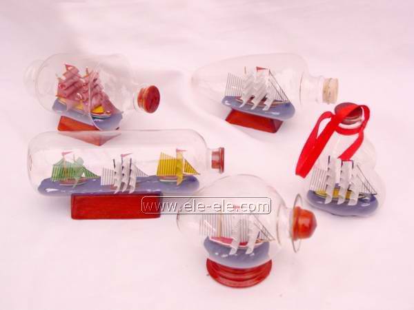 ship model and ship in bottle
